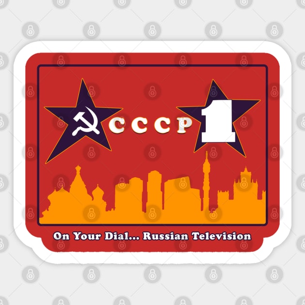 CCCP1 Russian Television (Clear) Sticker by TeeShawn